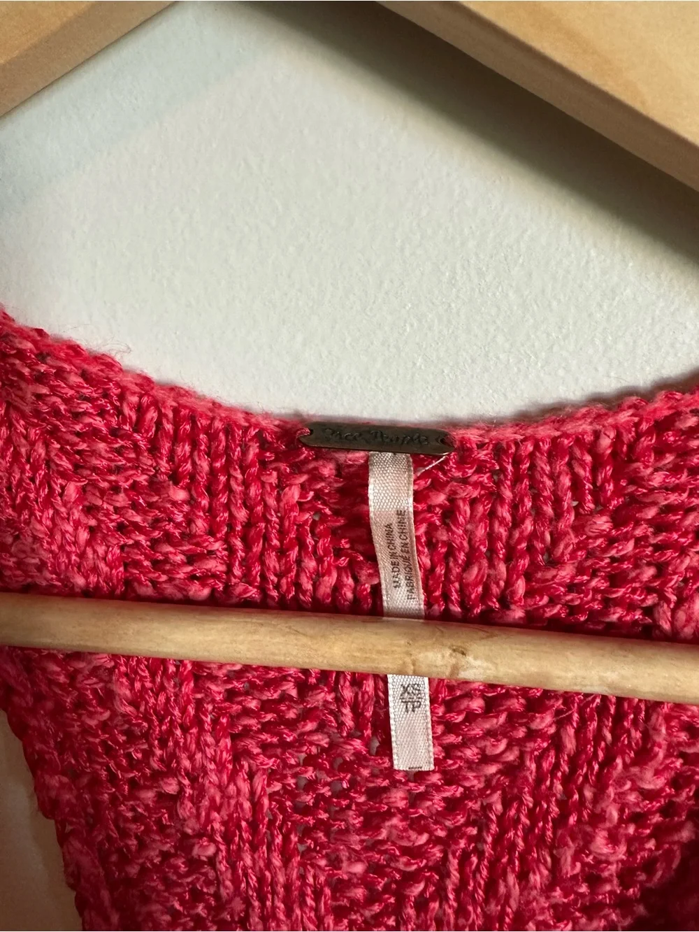 Free People Chevron Sweater Tank Top red